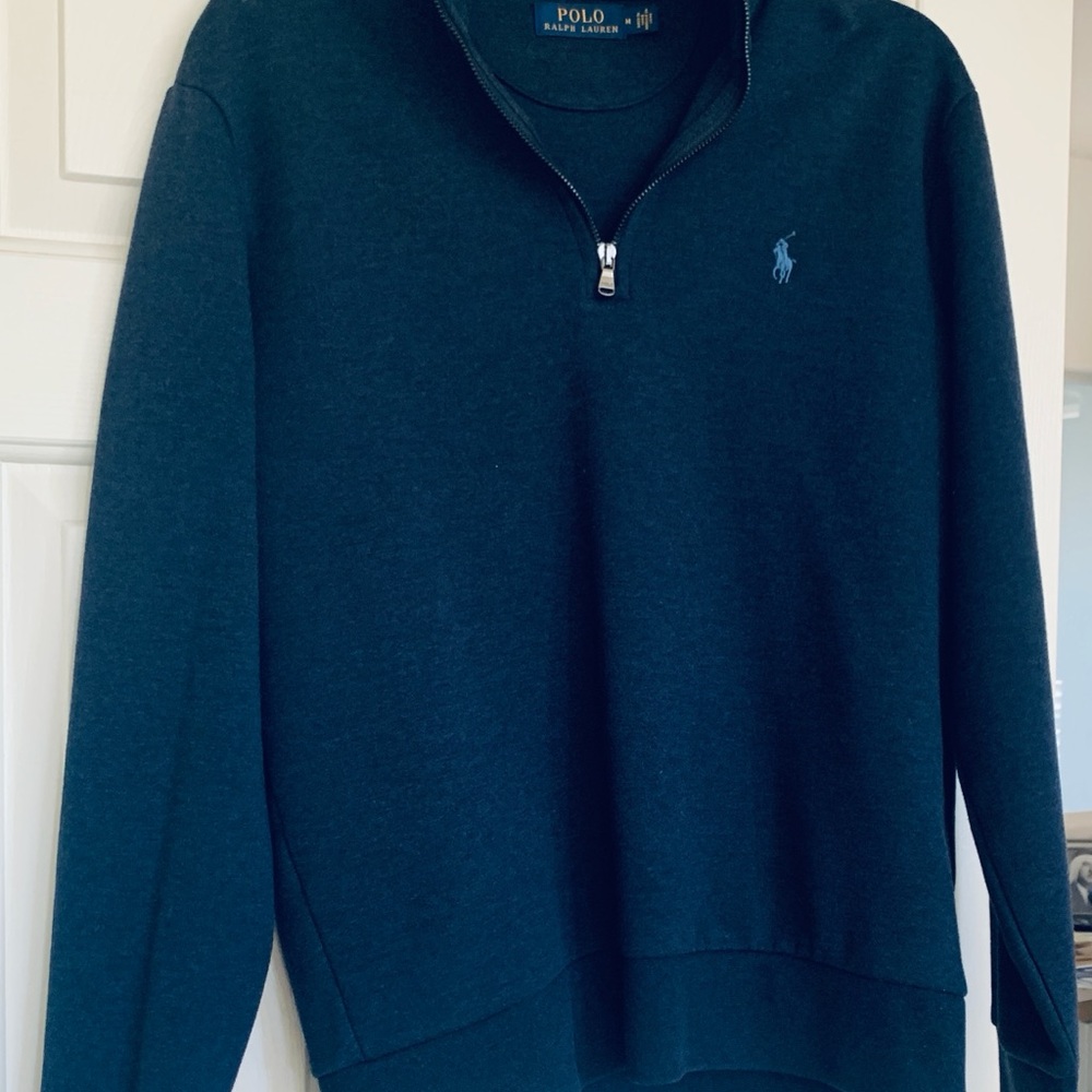Ralph Lauren Men's Dark Blue Zip-Up Sweater